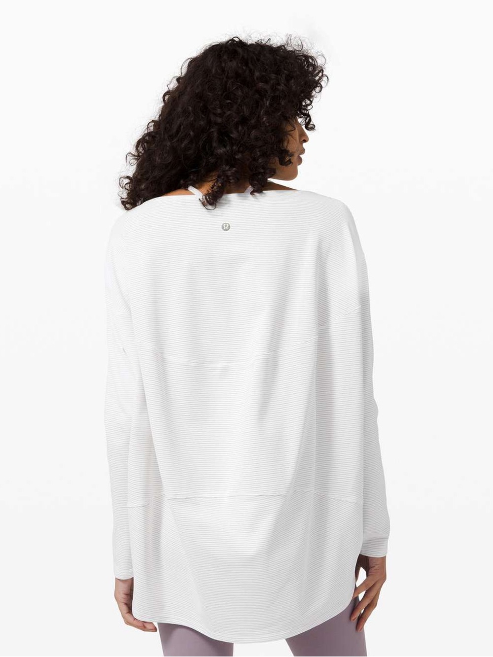Lululemon Back In Action Long Sleeve Shirt Shine Stripe Size 10